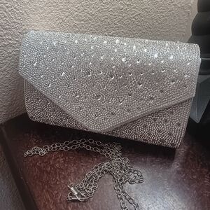 Elegant Silver Clutch Bag